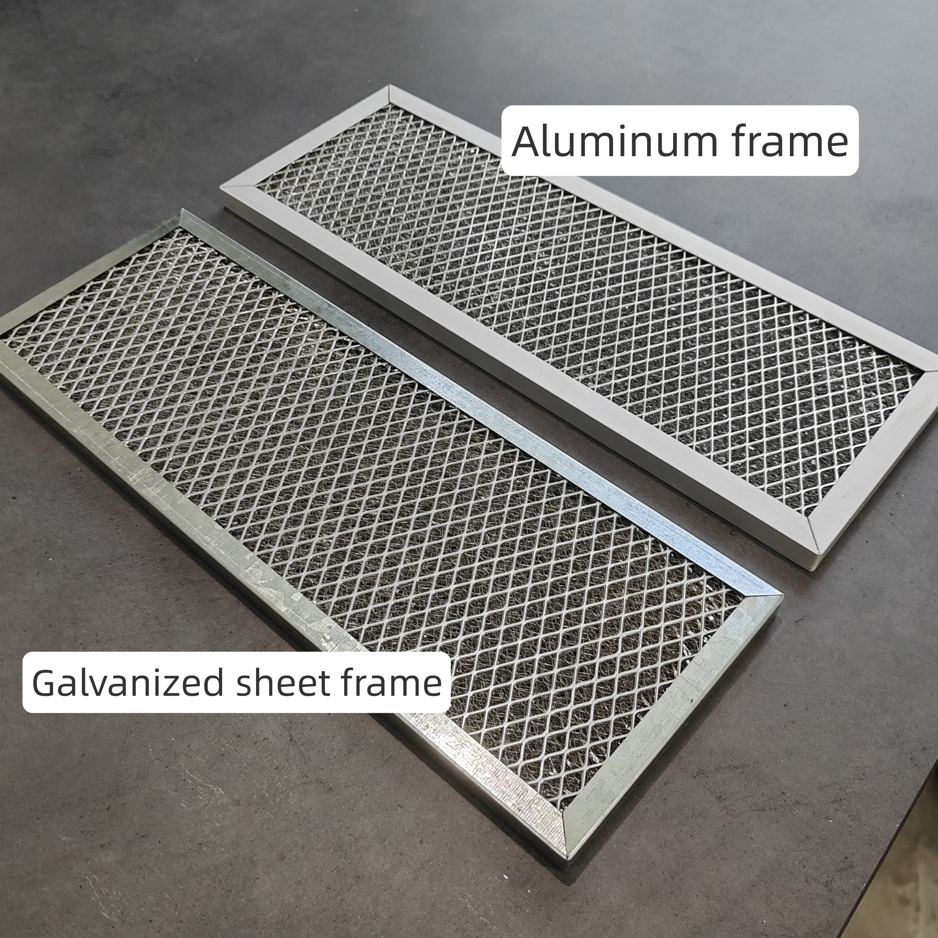 120*310 Aluminum Foil Primary Filter with Galvanized Sheet/Aluminum Frame for Large Particle Filtration